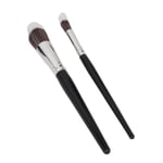 2pcs Blush Highlighter Makeup Brush Hair Setting Powder Brush Cosmetic Tool Fo