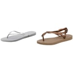 Havaianas Slim Femme, Steel Grey, 39/40 Luna Femme, Rose Gold/Rose Gold, 39/40