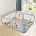 Sifree - Petit Parc Bebe avec Barrières, Parc De Jeux Bébé pour Appartement, Grand espace de jeu de sécurité, Parc de Jeu pour Bébé, avec base