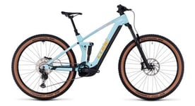 Vtt electrique tout suspendu cube stereo hybrid 140 hpc race 625 shimano deore xt 12v 625 wh 29   bleu dazzle 2023