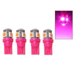 T10 w5w Pink Rosa led med 5st 5050SMD chip 12v DC 4-pack Pink / Rosa 4-pack