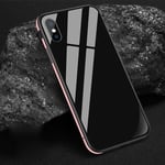 Sulada Tempered Glass TPU Metal cover (iPhone Xs Max) - Pinkki