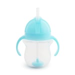 Munchkin Click Lock Tip & Sip Straw Cup | Baby Toddler Sippy Cups with Straw | BPA Free | Leakproof Cup | Dishwasher Safe | Baby Cup Weighted Straw | Baby Bottles -7oz/207ml | Blue