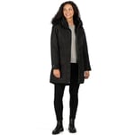 Regatta Lexis Veste à capuche Femme Imperméable, Respirante et isolante avec Coutures cousues-collées Jackets Waterproof Insulated Femme Black FR: M (Taille Fabricant: 14)