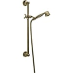 Barre de douche vintage bronze complète en laiton