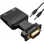 Start - Adaptateur vga vers hdmi 1080P vga Mâle vers hdmi Femelle Convertisseur avec Audio Câble et Câble de Recharge usb pour pc hdtc Ordinateur