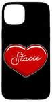 Coque pour iPhone 15 Plus Stacie Cœur dessiné à la main – Prénom Cœurs I Love Stacie