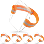 4 stycken PVC ID-märkeshållare High Visibility Liftkortshållare Armband ID-korthållare Orange