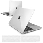 iNeseon Coque Compatible avec Macbook Air 13 Pouces A2337(M1)/ A2179/ A1932, Housse Cover Étui Rigide et Couvercle de Clavier pour 2021/2020/2019/2018 MacBook Air 13 Retina,Cristal Clair