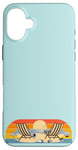 Coque pour iPhone 16 Plus Voyage à la plage, soleil, mer, coquillages, oiseaux, sable, vacances en famille