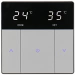 Beijiyi - Plancher Chauffant Thermostat de Chauffage à Bouton Tactile, économe en énergie et Facile à Utiliser AC230V 10A pour Plancher Chauffant Noir