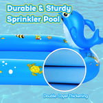 Dolphin Inflatable Sprinkler Pool 170x101cm Water Play Pad Swimming Pool Spare