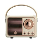 Retro hifi stereo bluetooth v5.0 kaiutin kannettava langaton vintage kaiutin muovinen 3w täyden alueen 50hz-20khz musiikkisoitin