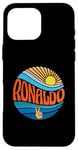 Coque pour iPhone 16 Pro Max Ronaldo T-shirt vintage Sunset Ronaldo Groovy Tie Dye