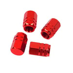 OcioDual 4 Capuchon Metal Hexagonal Rouge pour Roues Pneus Valves Schrader Voitures Motocyclettes Roue Pneu Voiture Moto Bouchons Bouchon Valve Americaine