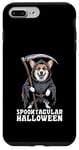 Coque pour iPhone 7 Plus/8 Plus Chien Grim Reaper d'Halloween effrayant