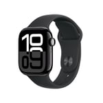 Apple Watch Series 10 GPS 42mm Jet Black Aluminium Case with Black Sport Band S/M