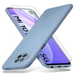 Richgle Xiaomi Mi 10T Lite 5G Case & Tempered Glass Screen Protector, Slim Soft TPU Silicone Protective Case Cover Shell For Xiaomi Mi 10T Lite 5G - Lavender Grey RG80771