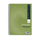 Cambridge Ruled Recycled Wirebound Notebook 100 Pages A4 (5 Pack) 400020196