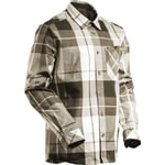 MASCOT® flanellskjorta 22904-446, rutig, mörk sand, 4xl