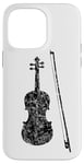 Coque pour iPhone 14 Pro Max Violon et Archet (Noir Ancien) Violoniste