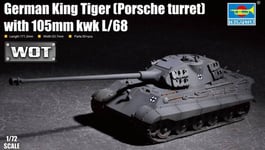 Trumpeter 1/72 GERMAN KING TIGER PORSCHE TURRET WITH 105mm KWK L/68 - 07161