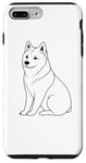 Coque pour iPhone 7 Plus/8 Plus Contour de chien Shiba Inu