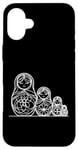 Coque pour iPhone 16 Plus Poupées russes à dessin artistique en une ligne