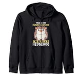 This Is My Human Costume Animal Lover Hedgehog Zip Hoodie