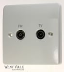 MK Logic Plus - K3552 WHI - 1 Gang TV/FM Diplexer Outlet New