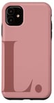 Coque pour iPhone 11 Lettre L minimaliste personnalisable Girly