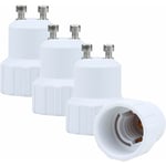 4X Douille de Lamp Adaptateur GU10 à E14 en Blanc - Jeu de 4 reformatage convertisseurs pour Douille de Lampe pour Ampoules à Incandescence, LED,