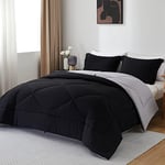 beeweed Couette 300GSM en Microfibre, Édredon Lit 1 Personne 135x200 cm, Toutes 4 Saisons et Hiver pour Lit 90x190, Chaud Épais Garnissage 300g/m², Taie d'oreiller -Taille 50x80 cm