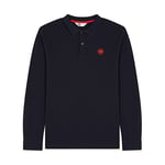 ROLAND GARROS - Polo Ronald Garros Heritage ML - Homme - 100% Coton - Confortable Et Respirant - Marine - Taille XL