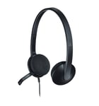 Logitech - H340 USB Computer Headset - Black