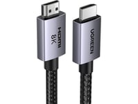 Ugreen-Kabel Med Certifierade Hdmi 2.1 8K-Anslutningar, 1 M Lång - Grå