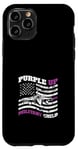 Coque pour iPhone 11 Pro Purple Up Drapeau militaire pour enfant