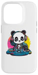 Coque pour iPhone 14 Pro Panda DJ mixant des mélodies colorées