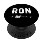 Ron Guitare Battement De Coeur Musique Guitariste PopSockets PopGrip Adhésif