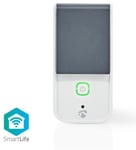 Nedis SmartLife Älypistorasia | Wi-Fi | IP44 | Virtamittari | 3680 W | Maadoitettu virtaliitin / Tyyppi F (CEE 7/7) | -30 - 40 °C | Android™ / IOS | Harmaa / Valkoinen