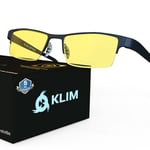 KLIM Optics Lunette Anti Lumiere Bleue - Nouveau - Protège vos Yeux - Haute Protection pour Écrans - Lunettes Gaming PC Mobile TV - Filtre Anti Fatigue Anti UV