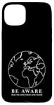 Coque pour iPhone 15 Plus Contours de la carte du monde Protection de la nature