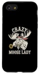 iPhone SE (2020) / 7 / 8 Crazy Moose Lady Funny Moose Case