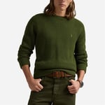 Waffle-Knit Wool-Alpaca Sweater - New Olive