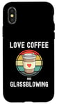 Coque pour iPhone X/XS Smith Artist Love Drinking Coffee And Glassblowing Glass Glass