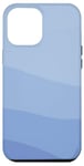 Coque pour iPhone 12 Pro Max Uni Monochromatique Bleu clair Motif vagues