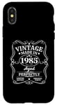 Coque pour iPhone X/XS Vintage Made in 1985 Original Parts T-shirt d'anniversaire