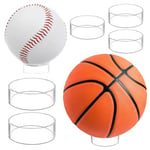 LTHERMELK Lot de 5 supports de balle en acrylique transparent pour ballon de basketball, football, volley-ball, exercice, softball, rugby