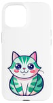 Coque pour iPhone 15 Joli chat japonais, t-shirt japonais, chat manga