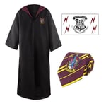 Harry Potter Gryffindor Kappe, Slips og Tatovering (Medium)